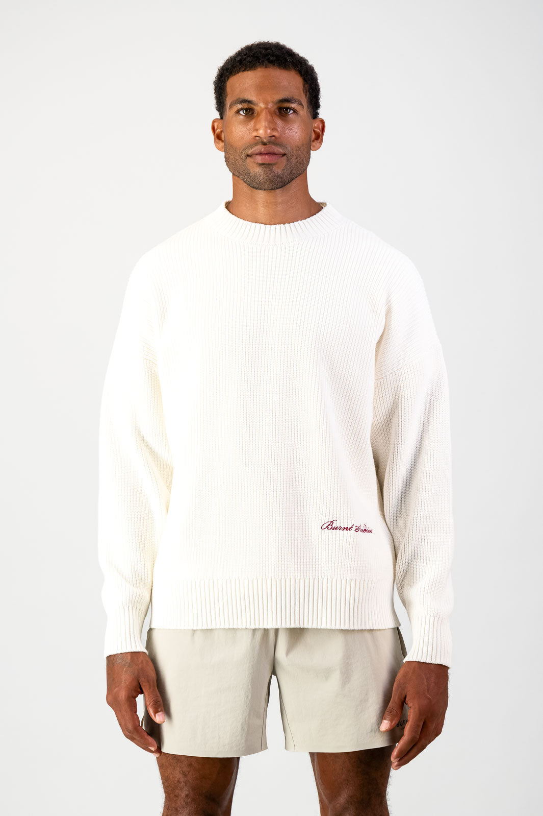 Burnt Studios | Boxed Crew Knit - Cream