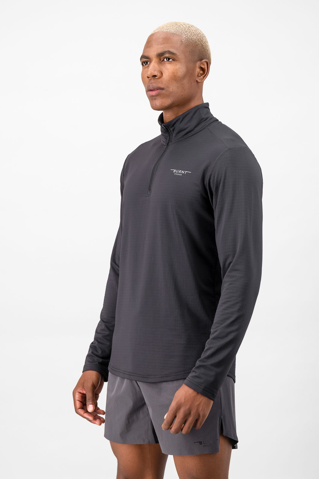 Burnt Studios | Carbon 1/2 Zip - Black