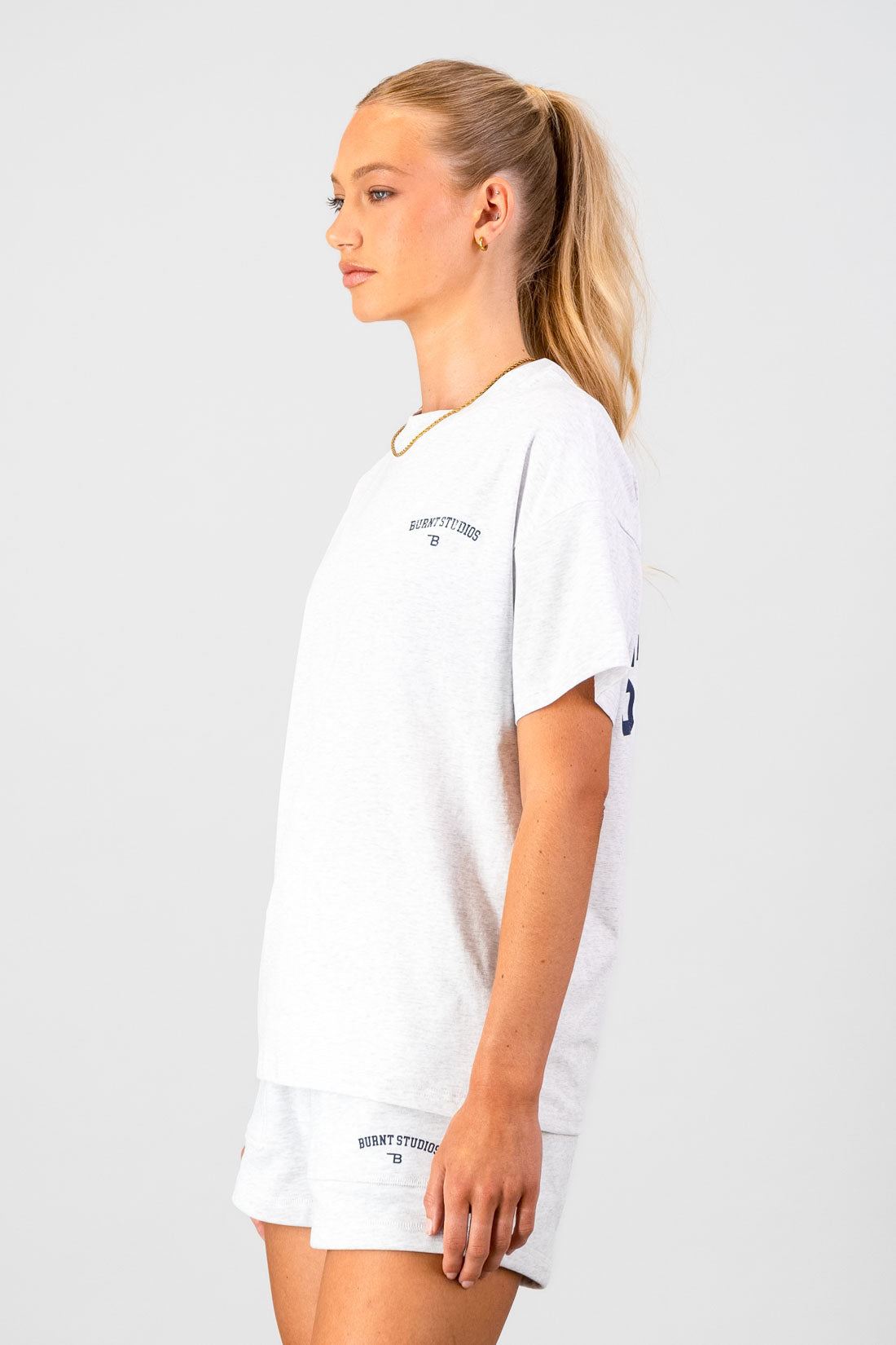 Academy Oversized Tee - Grey Melange