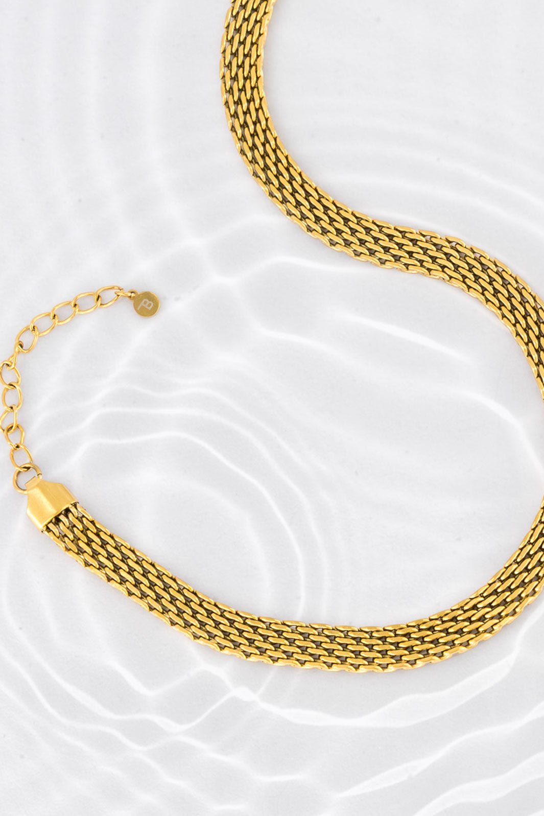 Mesh Chain Necklace – Burnt