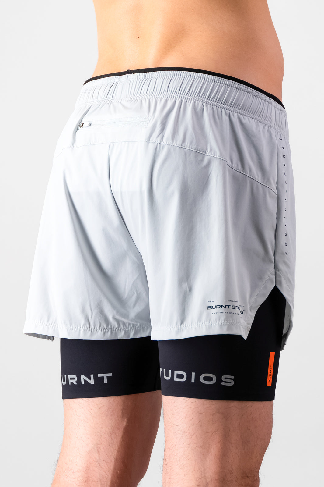 Energy 2-in-1 Short - Grey & Black