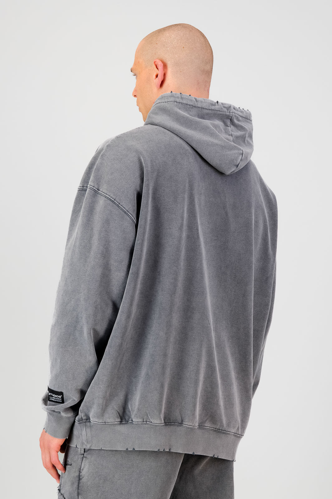 トップス ULTRA HEAVY SWEAT CUT OFF HOODIE Burnt Studios | Ultra Heavy Hoodie - Light Grey