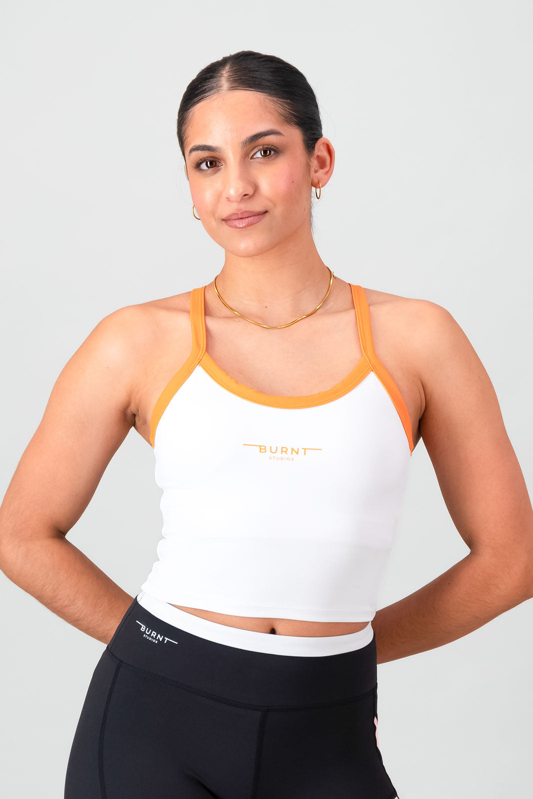 Supportive Tank - White & Orange