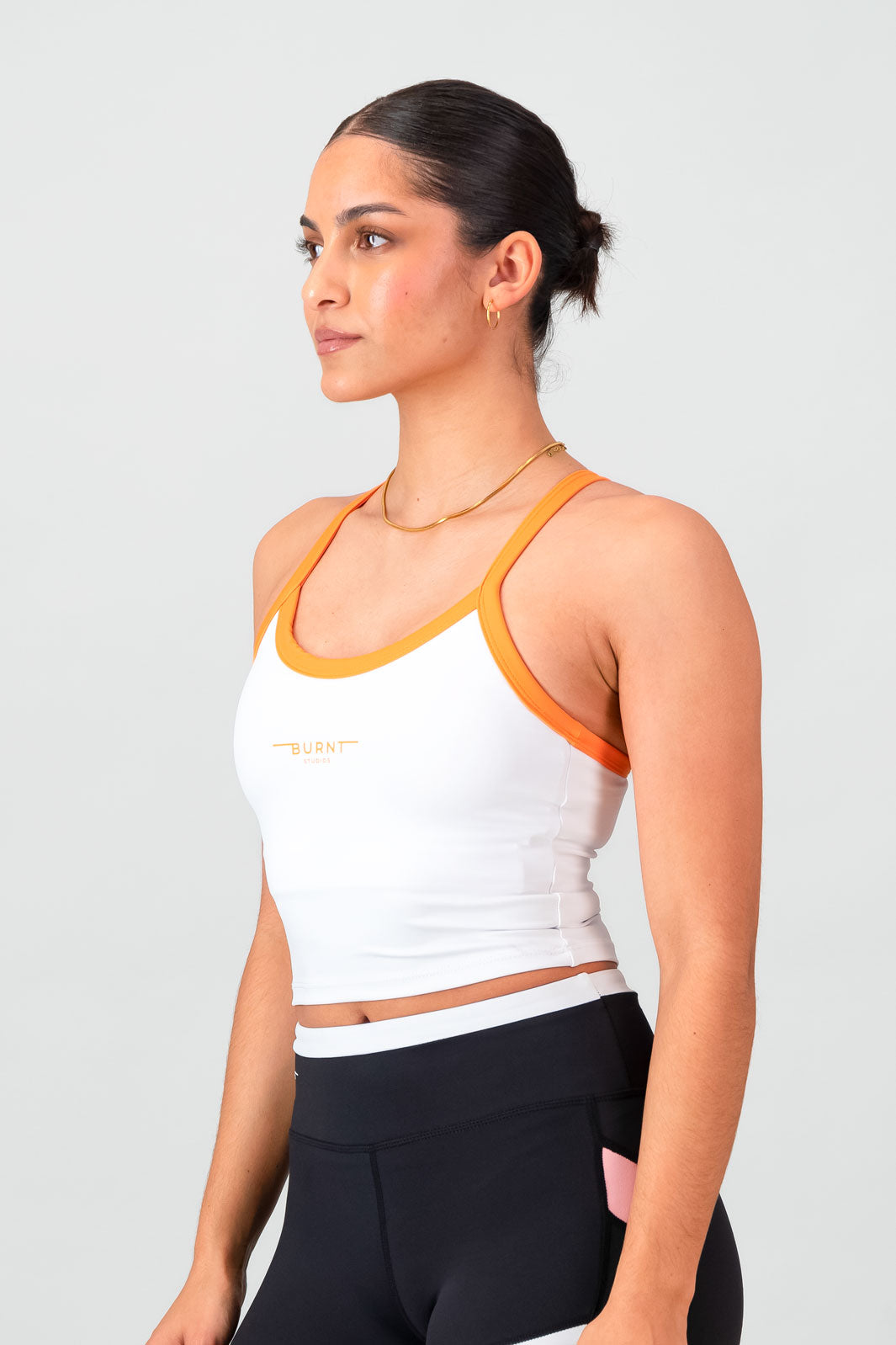 Supportive Tank - White & Orange