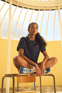 Academy Oversized Tee - Navy