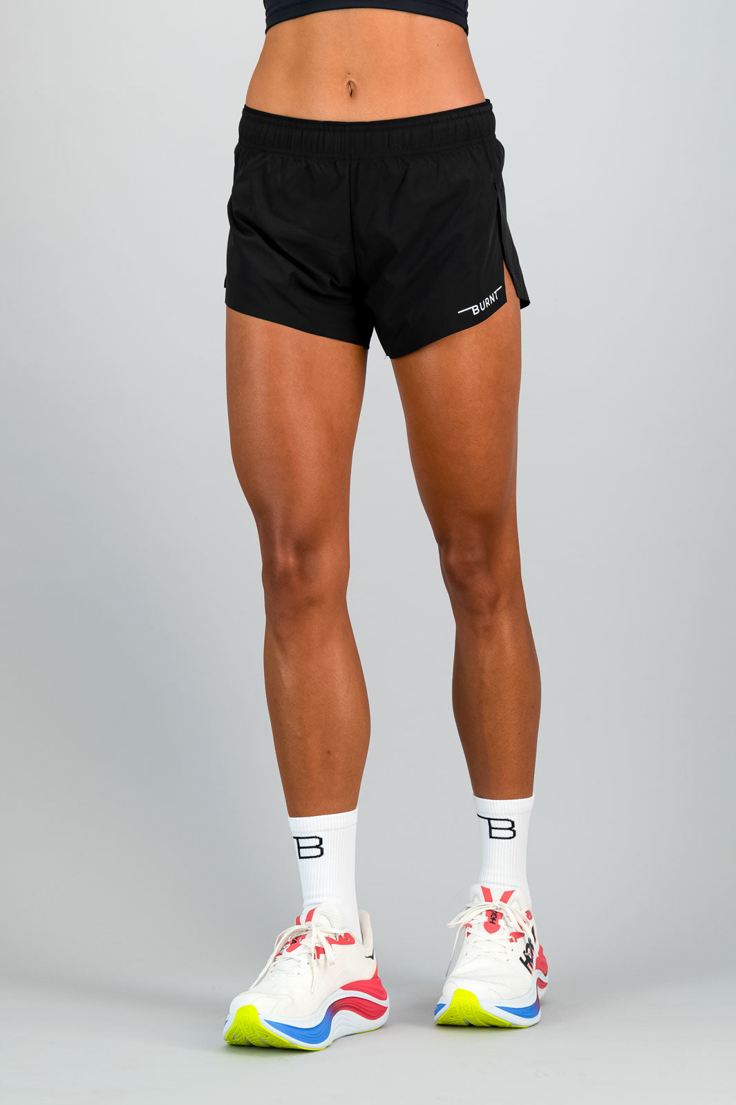SpeedSkin™ Womens Run Shorts - Black