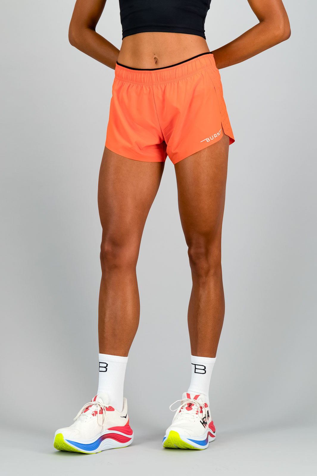 SpeedSkin™ Womens Run Shorts - Orange