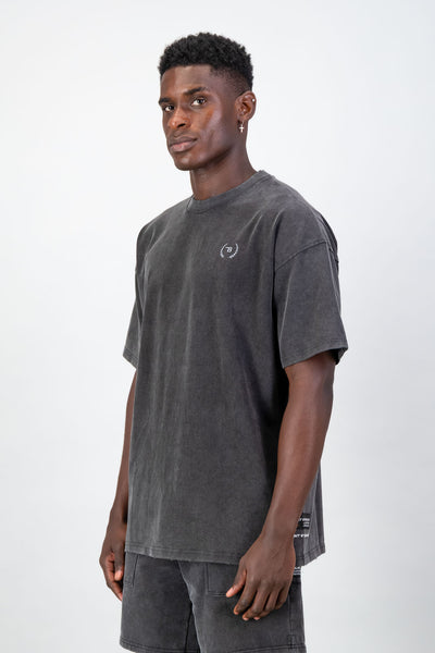 BRUNT Heaven and Earth ブラックused Burnt Studios | Ultra Heavy Oversized Tee - Acid Black