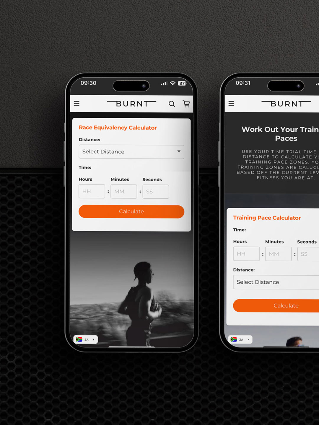 Input your time trial distance and time to calculate your estimated race time and your training paces with the Burnt Run Calculators in the online course platform.