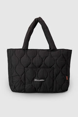 Quilted Tote Bag - Black
