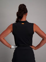 Women's Golf Sleeveless Polo - Black