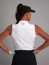 Women's Golf Sleeveless Polo - White