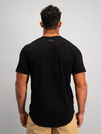 Burnt Studios Activewear Men Gym Brooklyn T-Shirt Core Black back