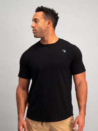 Burnt Studios Activewear Men Gym Brooklyn T-Shirt Core Black Front