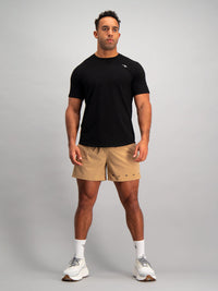 Burnt Studios Activewear Men Gym Brooklyn T-Shirt Core Black Front Full