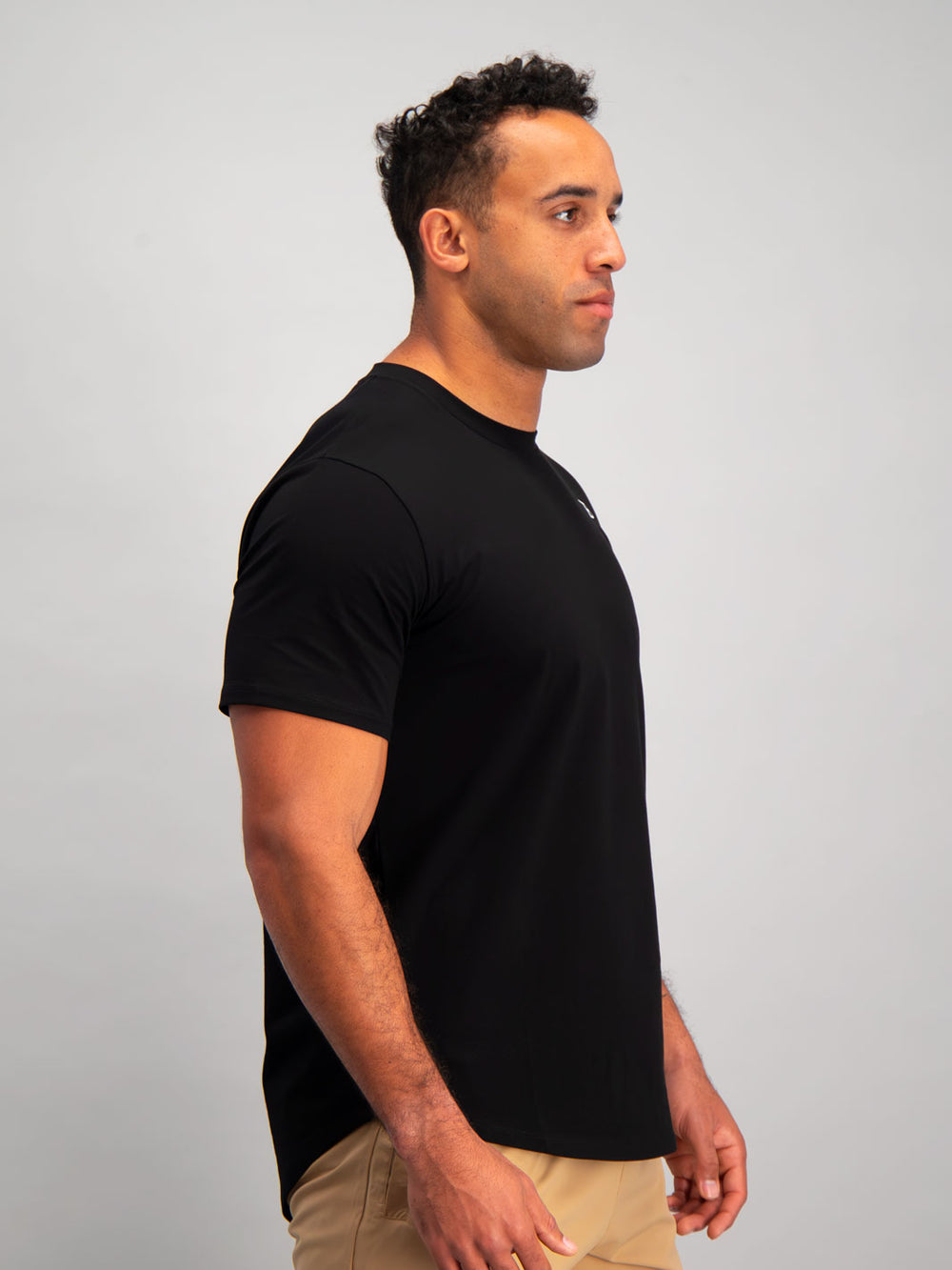 Burnt Studios Activewear Men Gym T-Shirt Core Black Side
