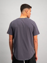 Burnt Studios Activewear Men Gym Brooklyn T Shirt Core Charcoal Back