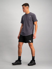 Burnt Studios Activewear Men Gym Brooklyn T Shirt Core Charcoal fulll