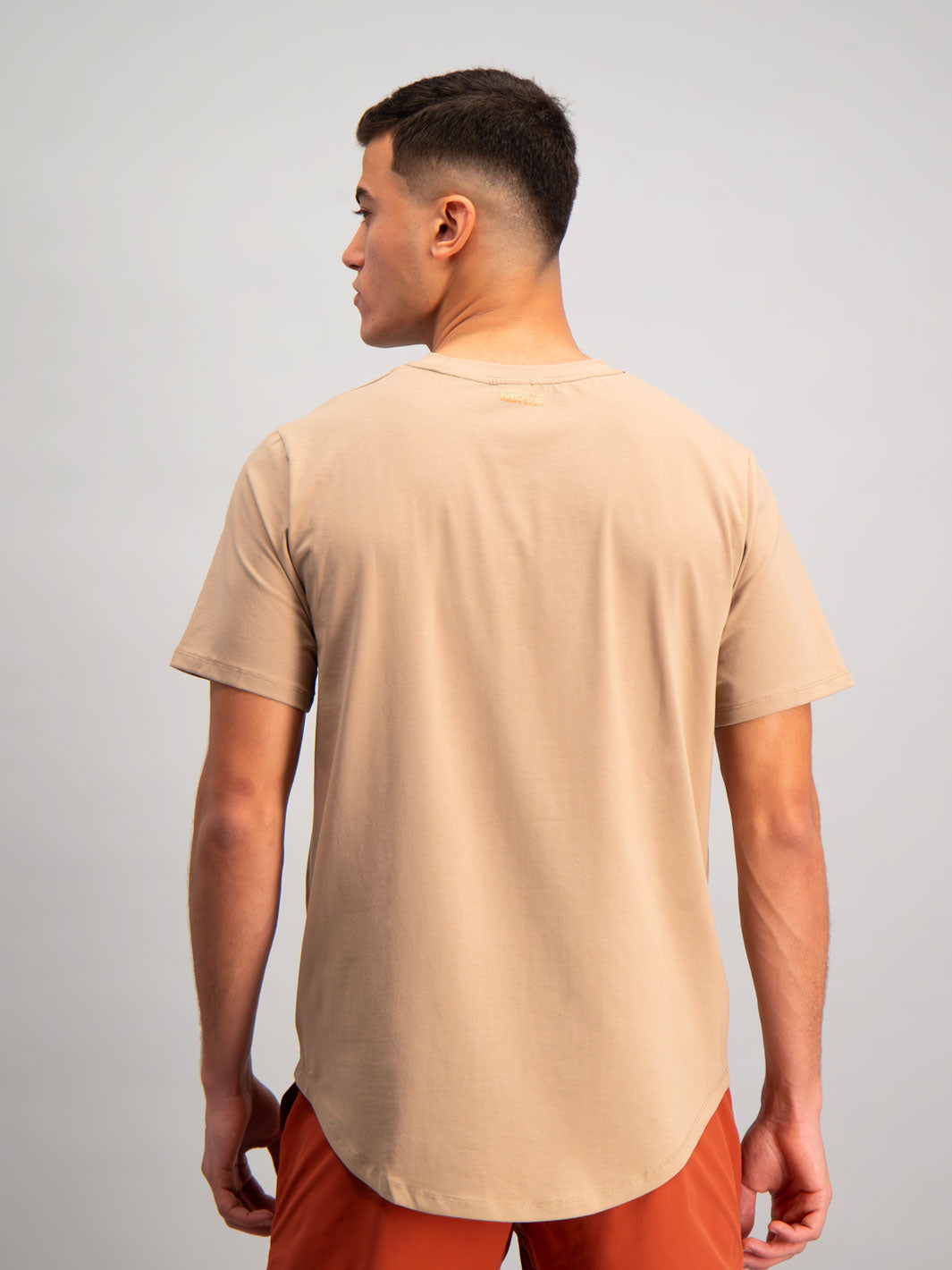 Burnt Studios Activewear Men Gym Brooklyn T-Shirt Core Sand back