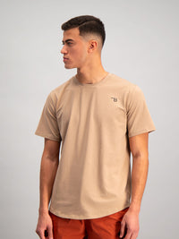 Burnt Studios Activewear Men Gym Brooklyn T-Shirt Core Sand Front