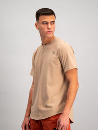 Burnt Studios Activewear Men Gym Brooklyn T-Shirt Core Sand Side