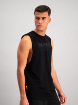 Burnt Studios Activewear Men Gym Detroit Training Tank Core Black Side Right