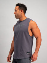 Burnt Studios Activewear Men Gym Detroit Training Tank Grey Sice