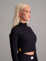 Sienna Quarter Zip Active Crop Top - Side View