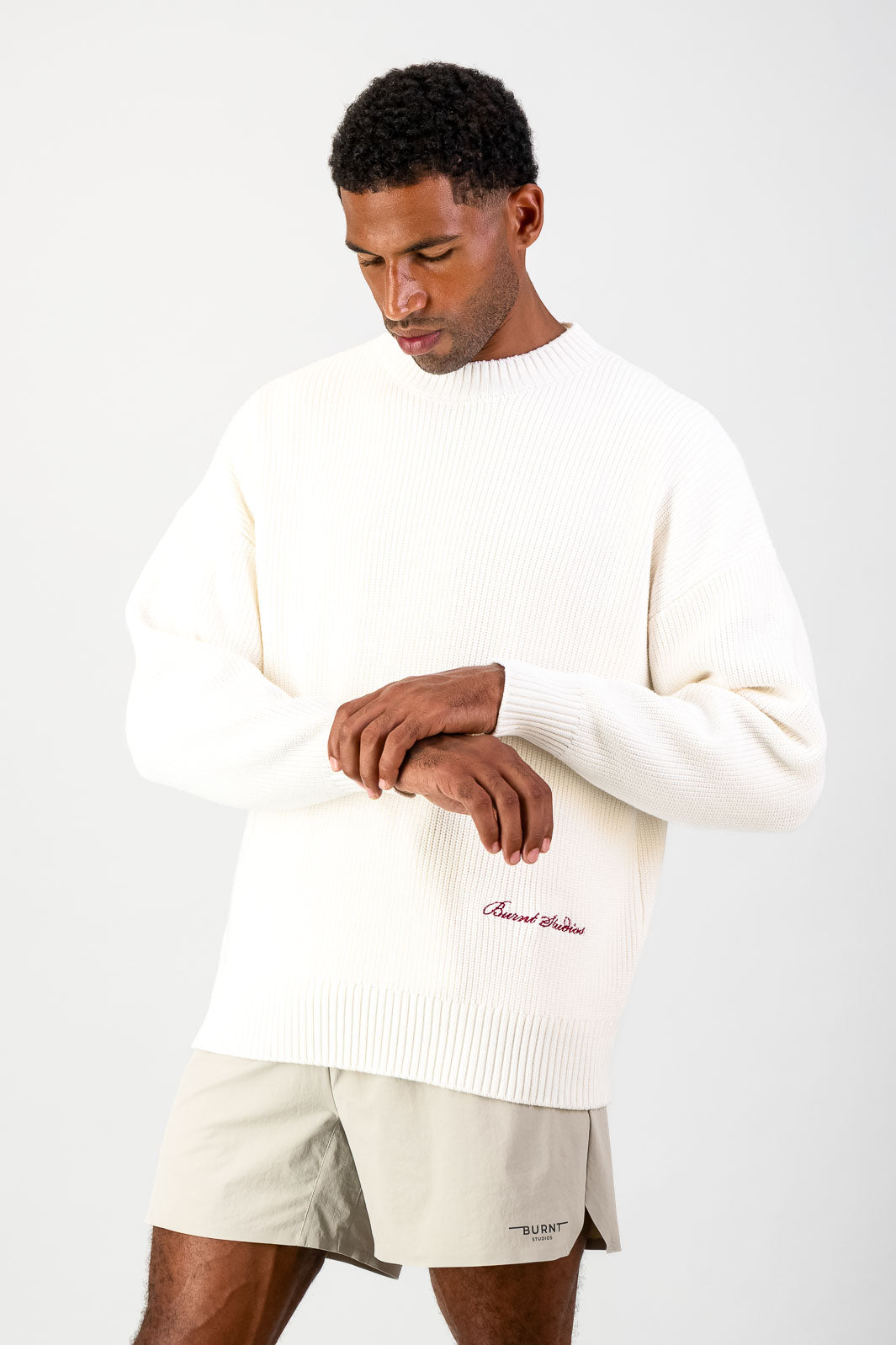 Burnt Studios | Boxed Crew Knit - Cream Burnt Studios | Boxed Crew Knit - Cream