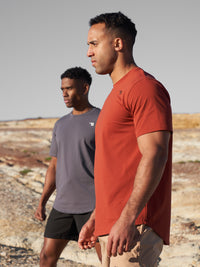 Burnt Studios Men Brooklyn T-shirt in Core Rust Social