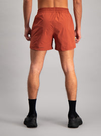 Burnt Studios Activewear 5-inch shorts in core rust Back