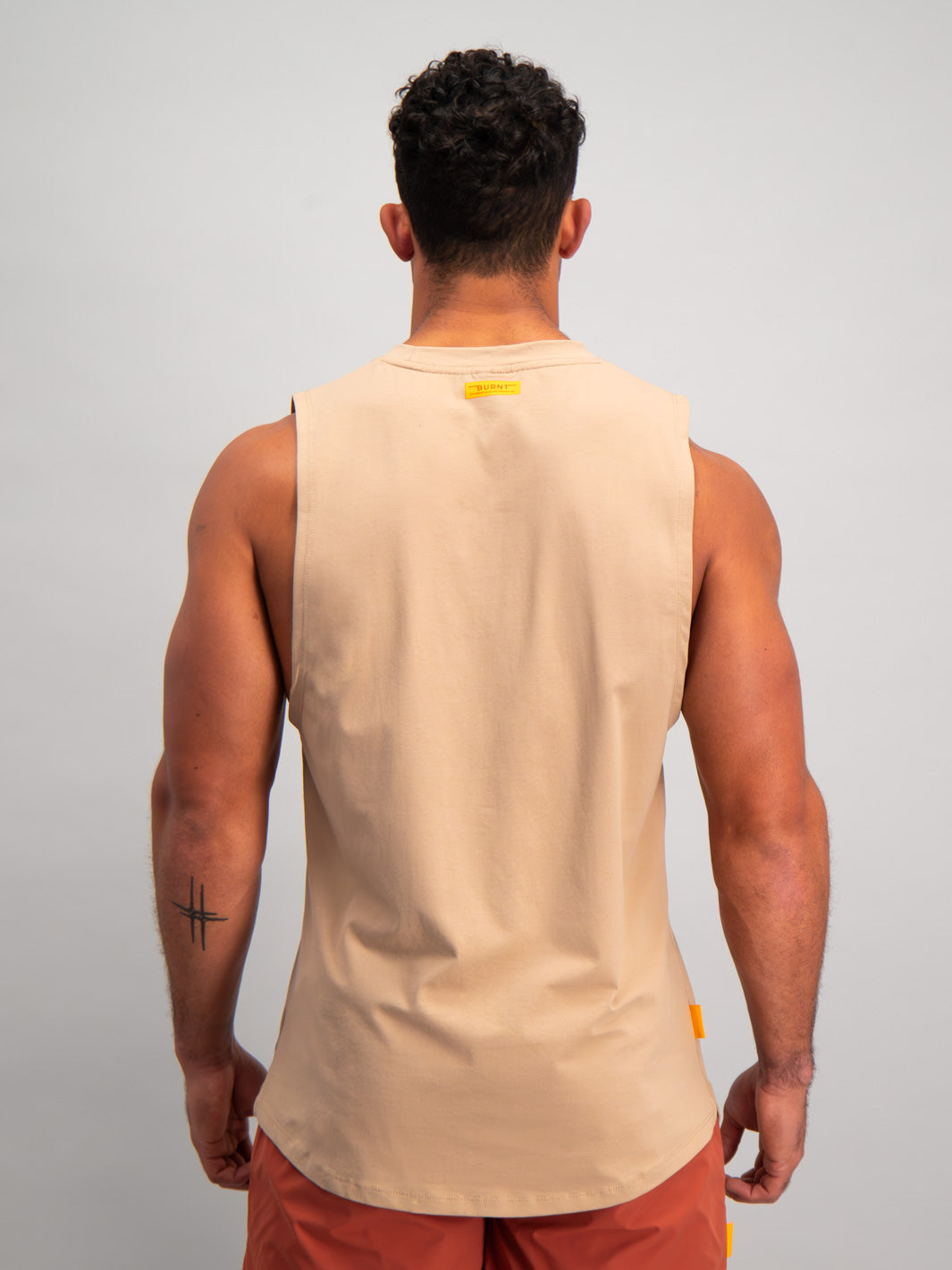 Burnt Studios Activewear Detroit Tank Core Coffee Back