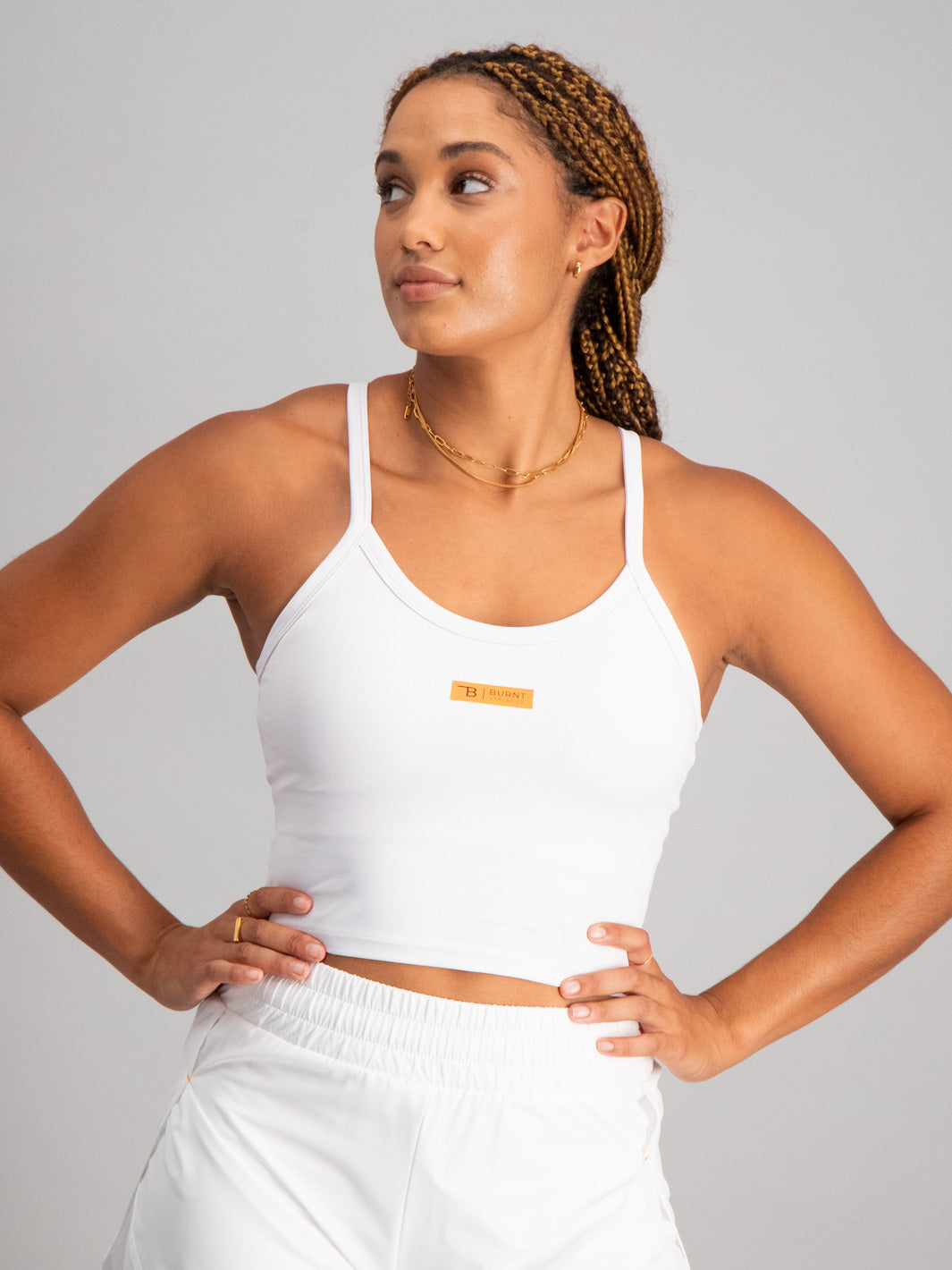 Atlantic Supportive Tank - White Orange Tag