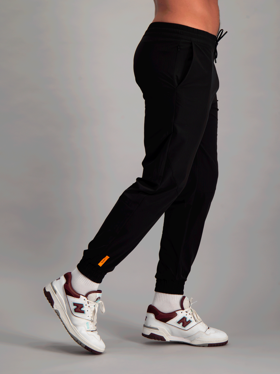 Burnt Men Activewear Training Kyoto Jogger in Black Side View