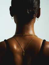 Stacked Necklace with Paperclip & Charm
