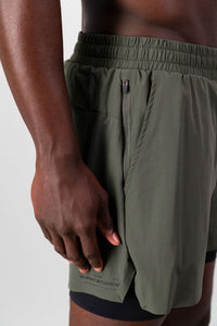 Move 2-in-1 Short - Forest Green