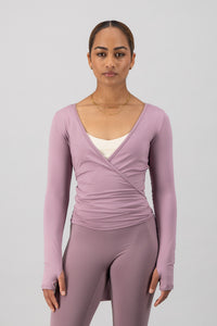 Mirage Wrap Top - Mauve