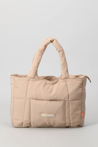 Quilted Tote Bag - Cashew