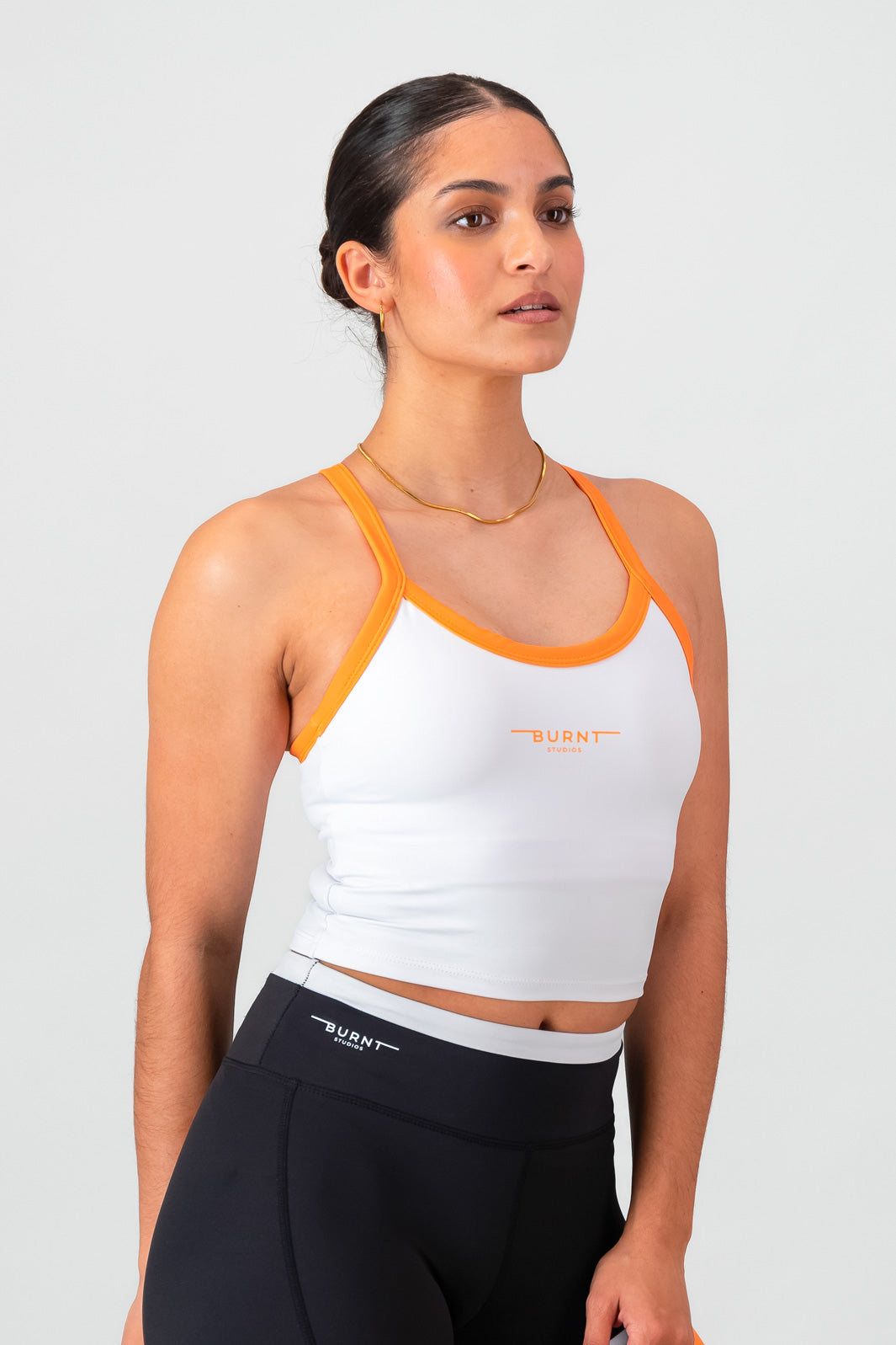 Supportive Tank - White & Orange