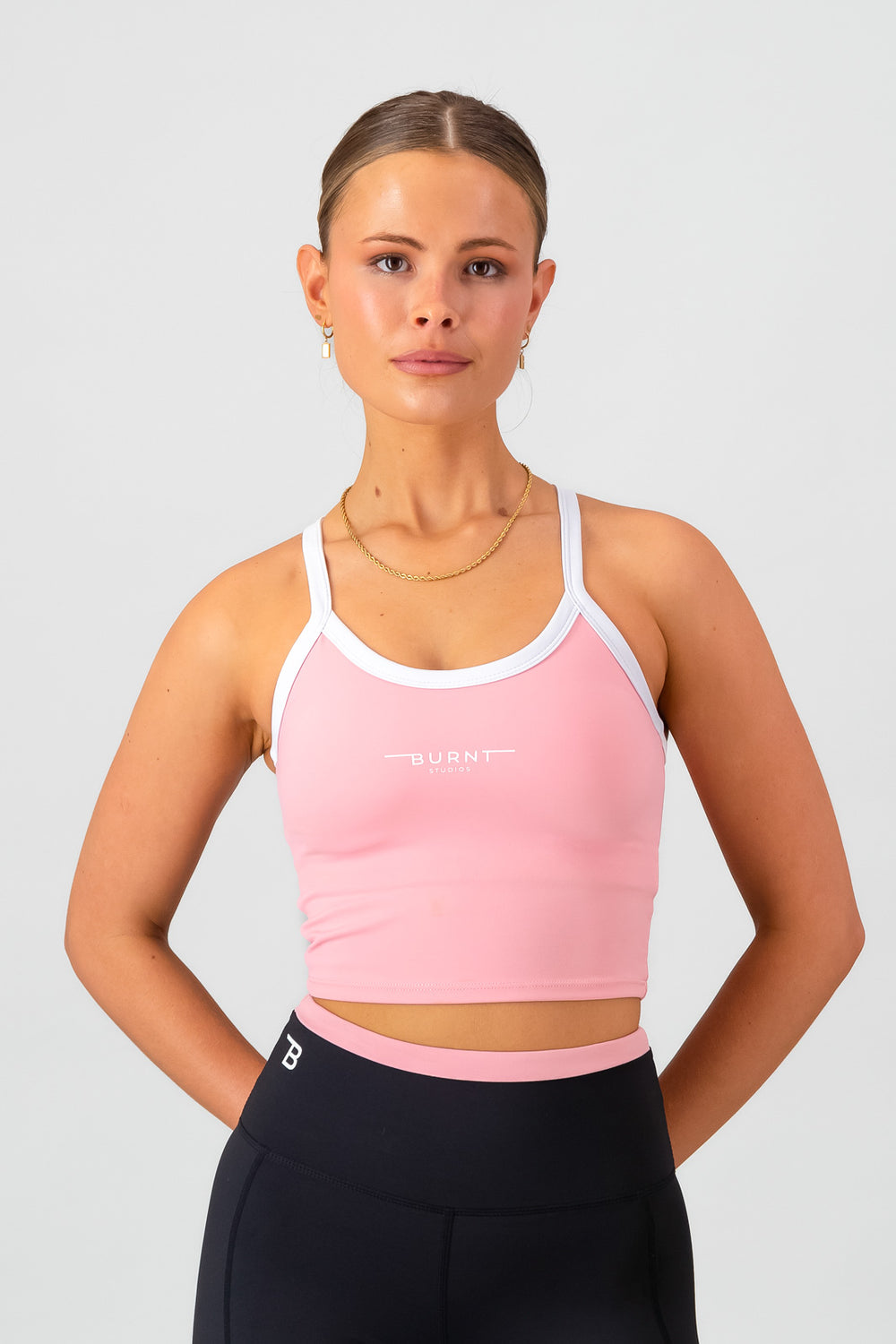 Supportive Tank - White & Pink