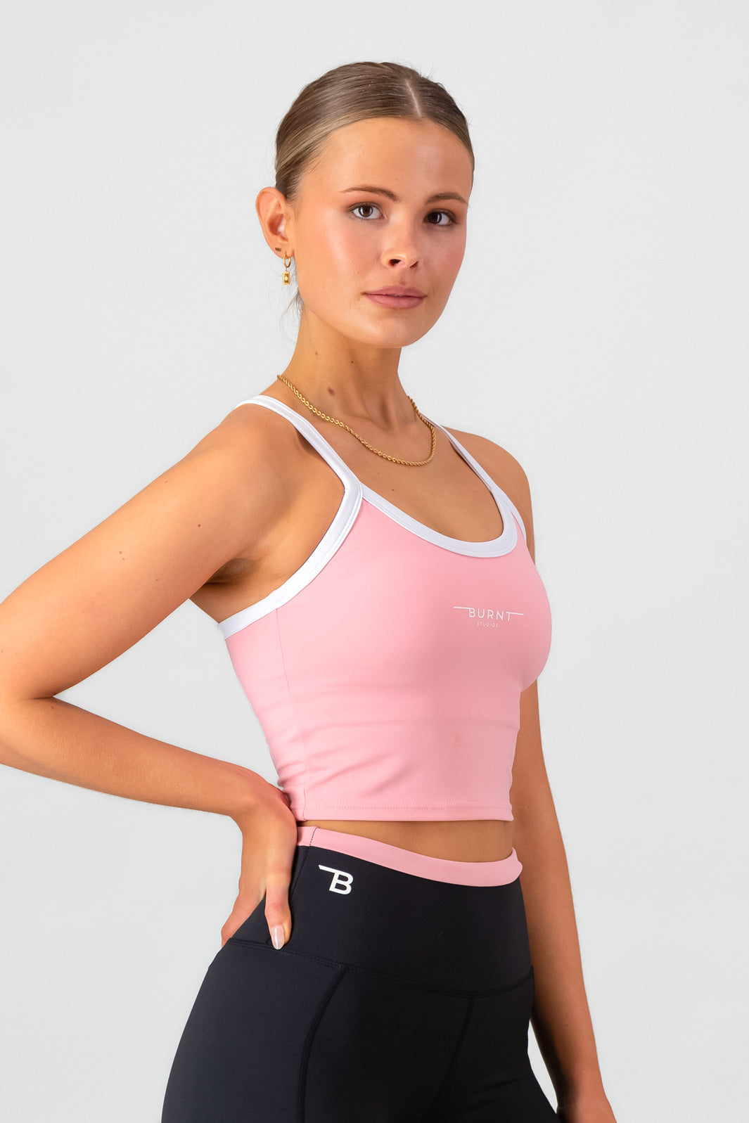 Supportive Tank - White & Pink