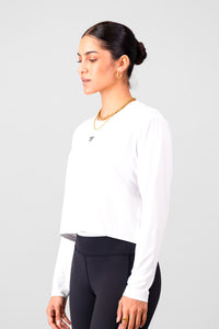 Relay Relaxed Long Sleeve - White