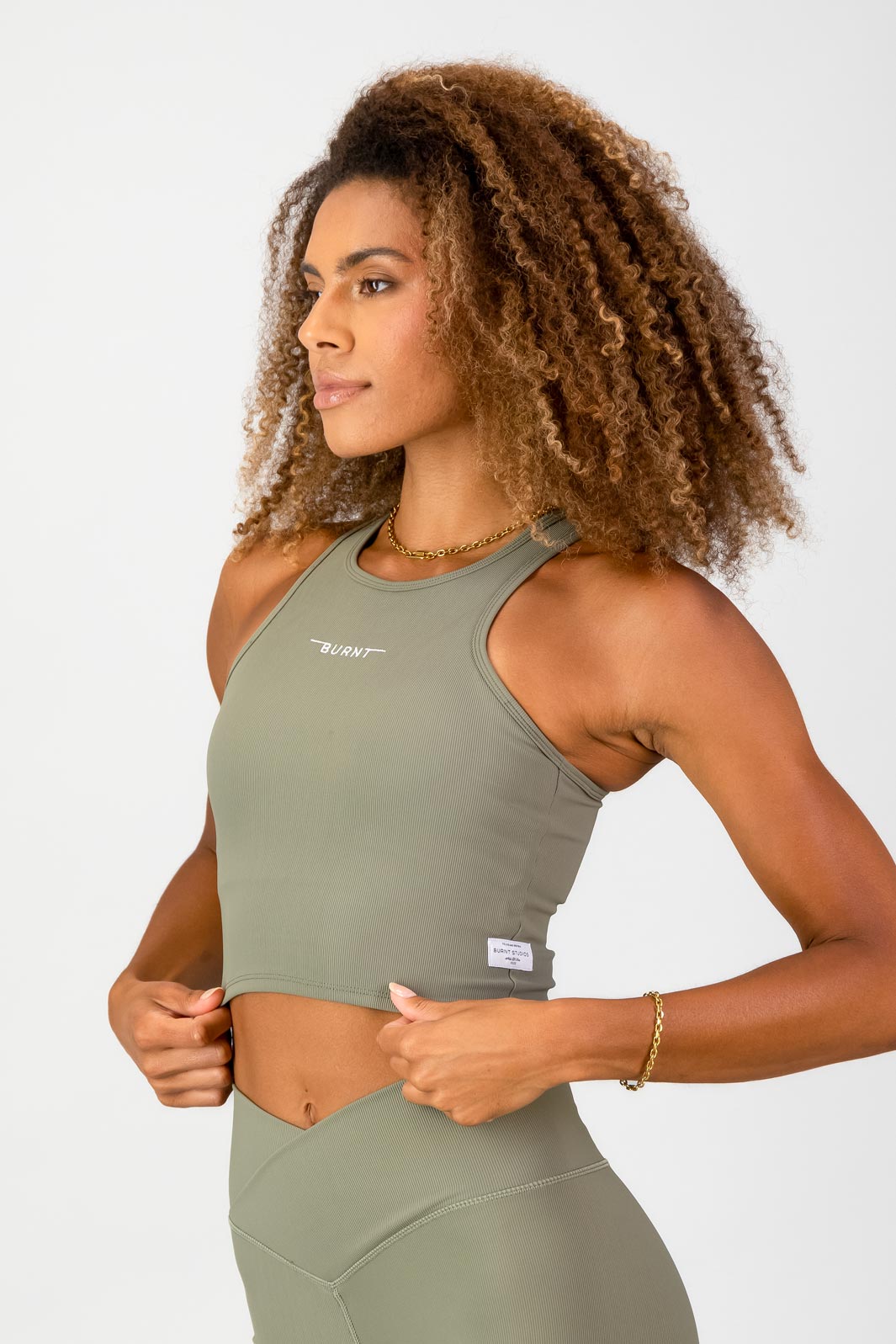 Stile Di Vita Rib Supportive Tank - Sage