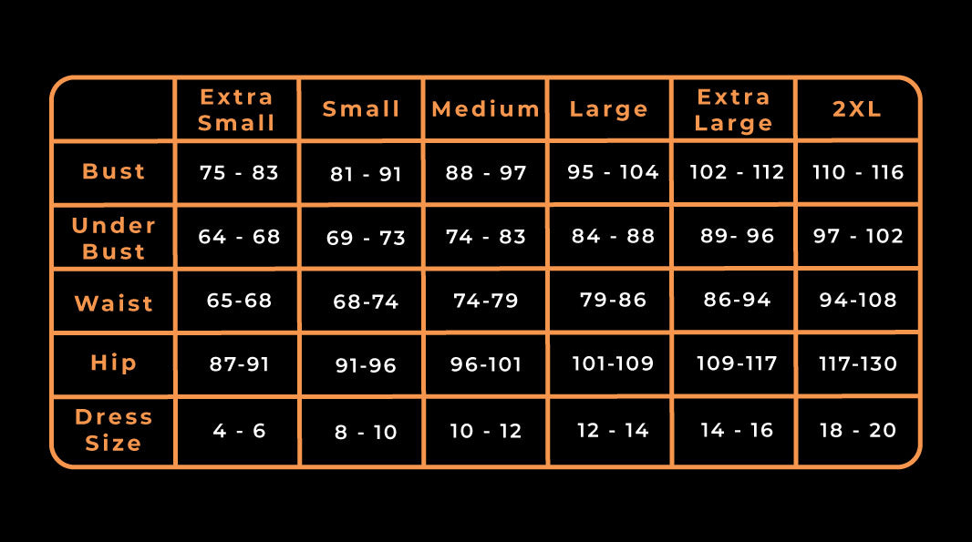 Size Chart Burnt