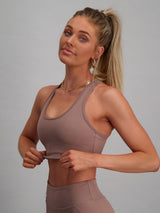 Latte Sports Bra Long Lined